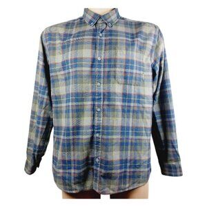 Eddie Bauer Men's Multicolor Plaid Long Sleeve Casual Button-Down Shirt Size XL